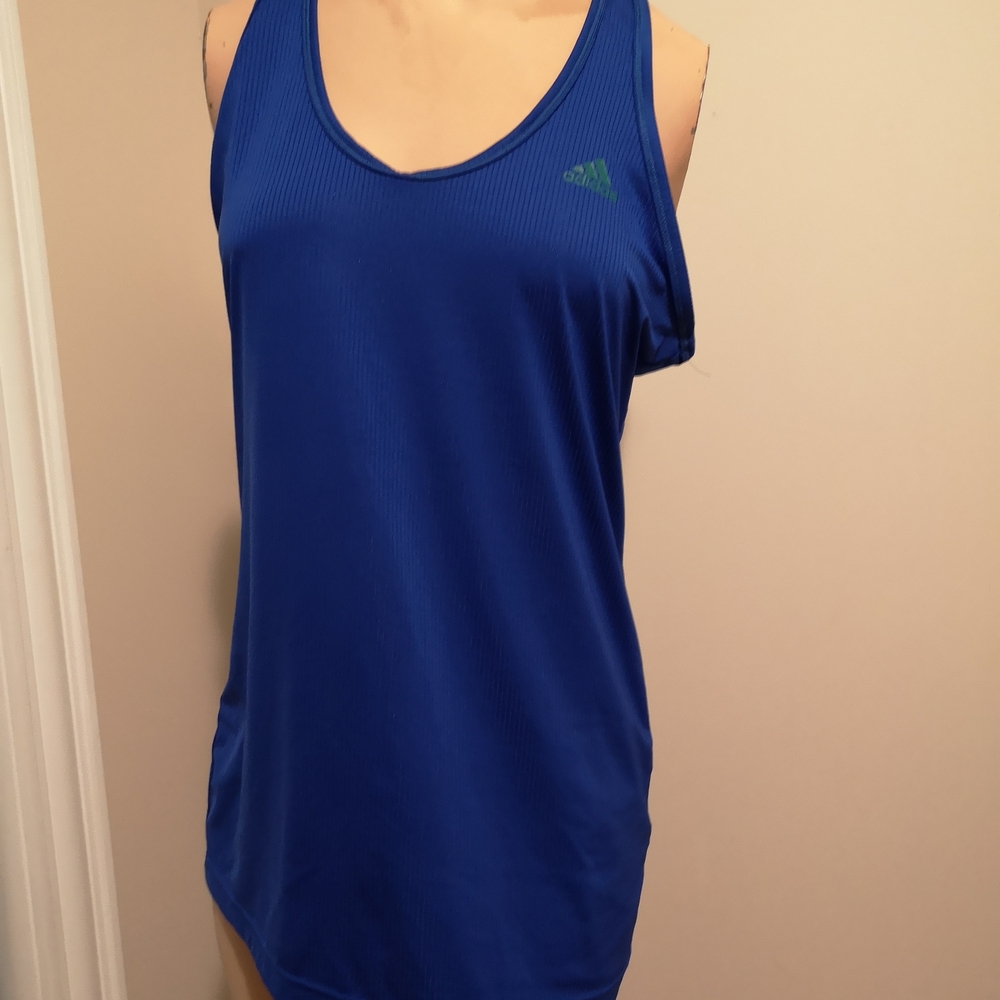 Adidas Blue Climalite Workout Tank Top Size M